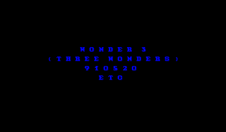 Three Wonders (hack) Title Screen